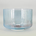 Load image into Gallery viewer, Blue crystal sound bowl on a light gray background