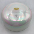 Load image into Gallery viewer, The base of an Iridescent crystal sound bowl with 'Crystal Tones' branding on a white background