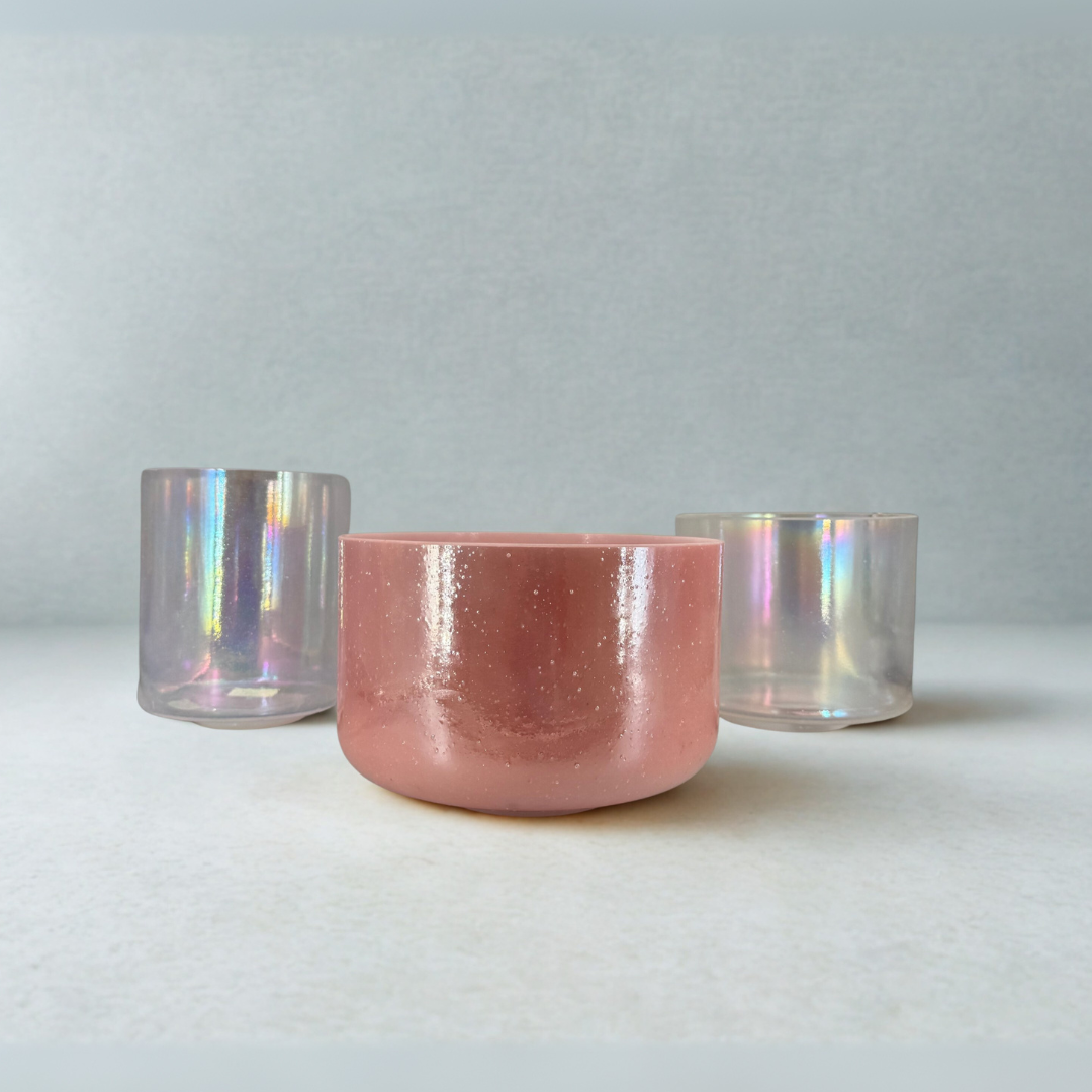 Heart resurgence crystal bowl set