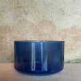 Load image into Gallery viewer, Blue Crystal Sound Bowl on a textured surface
