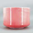 Load image into Gallery viewer, Pink crystal sound bowl on a gray background
