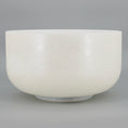 Load image into Gallery viewer, White Crystal sound bowl on a gray background
