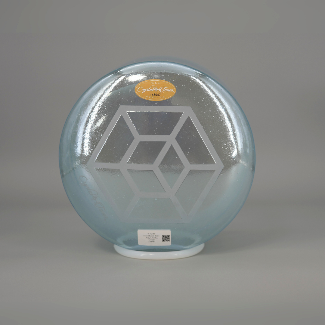 Tesseract Salt Aqua Aura Gold Alchemy™ by Crystal Tones® 9" C+45