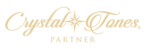 Crystal Tones Partner logo in gold on a white background