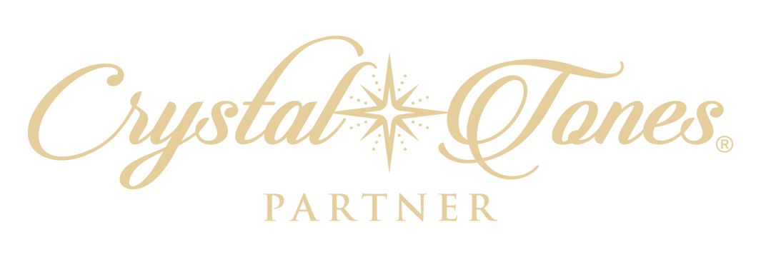 Crystal Tones Partner logo in gold on a white background